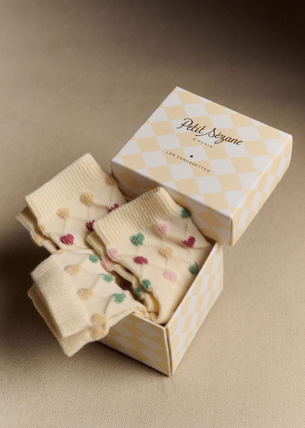 Coffret de 3 chaussettes Eva - Coeurs