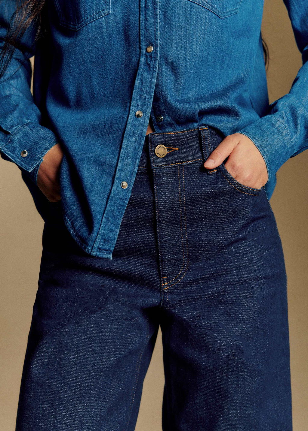 Pantalon Le Wide Leg - Denim Brut
