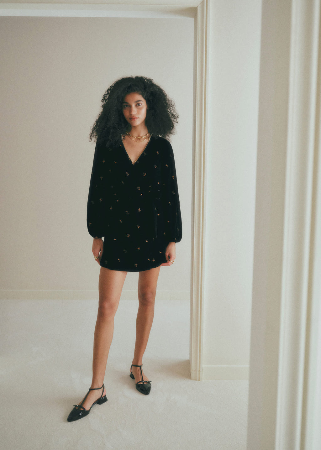 Robe Adelina - Cuivre fond noir