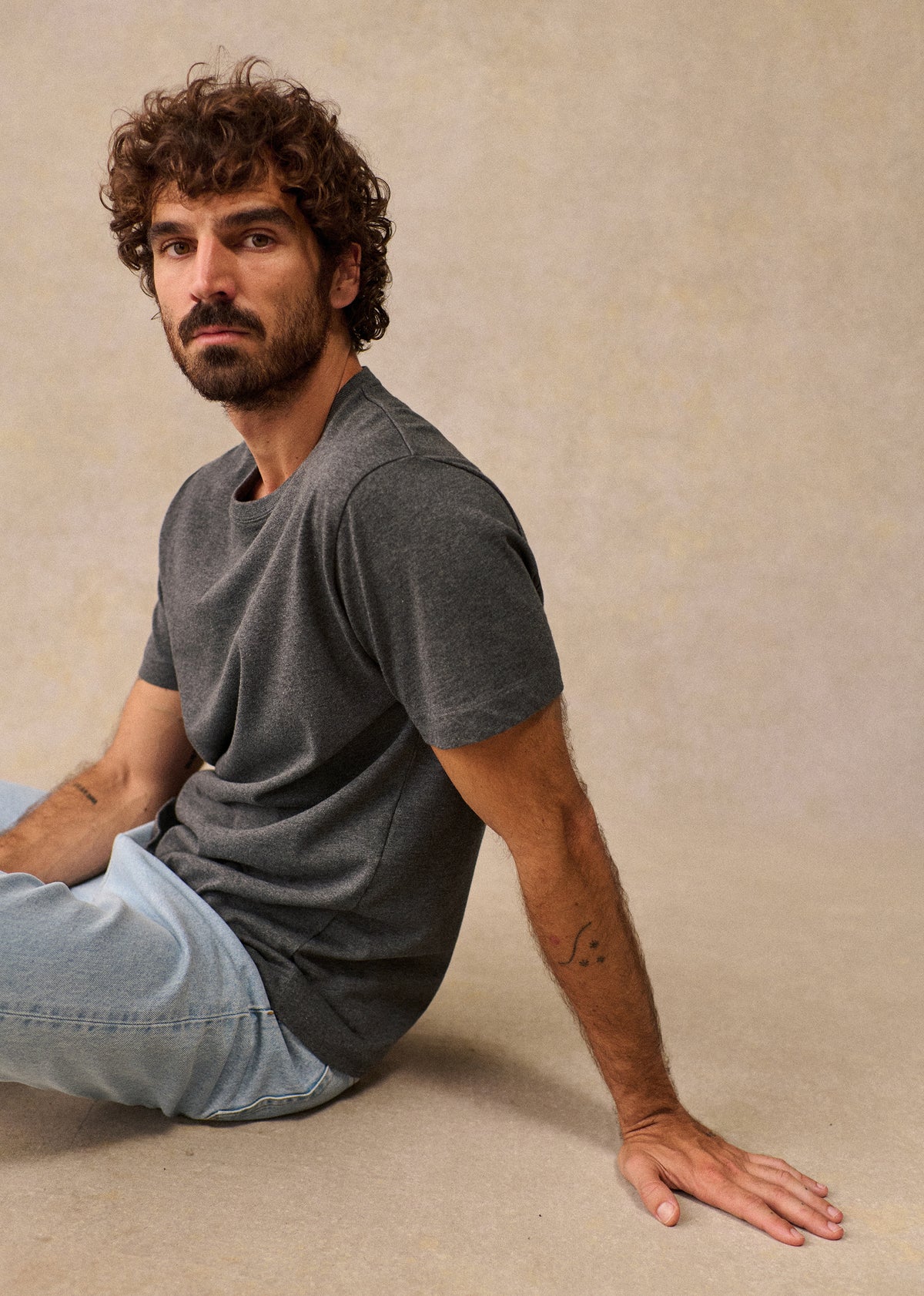T-Shirt Kenneth - Anthracite chiné