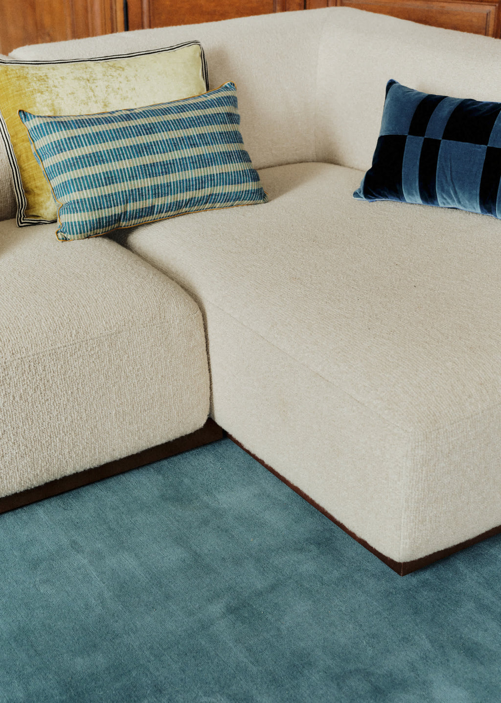 Coussin Tissé Pianissimo - Petit modèle - Bleu