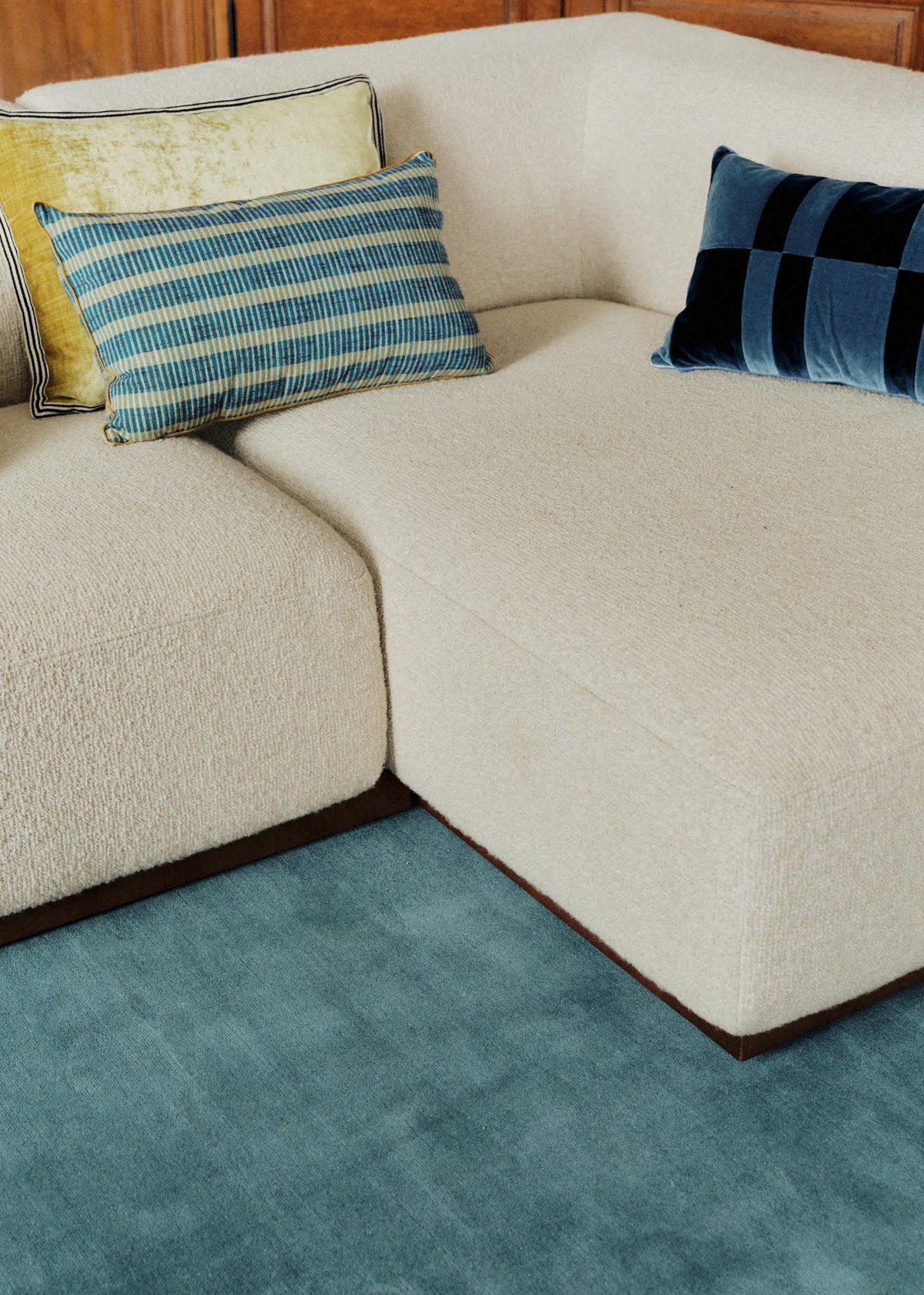 Coussin Tissé Pianissimo - Petit modèle - Bleu