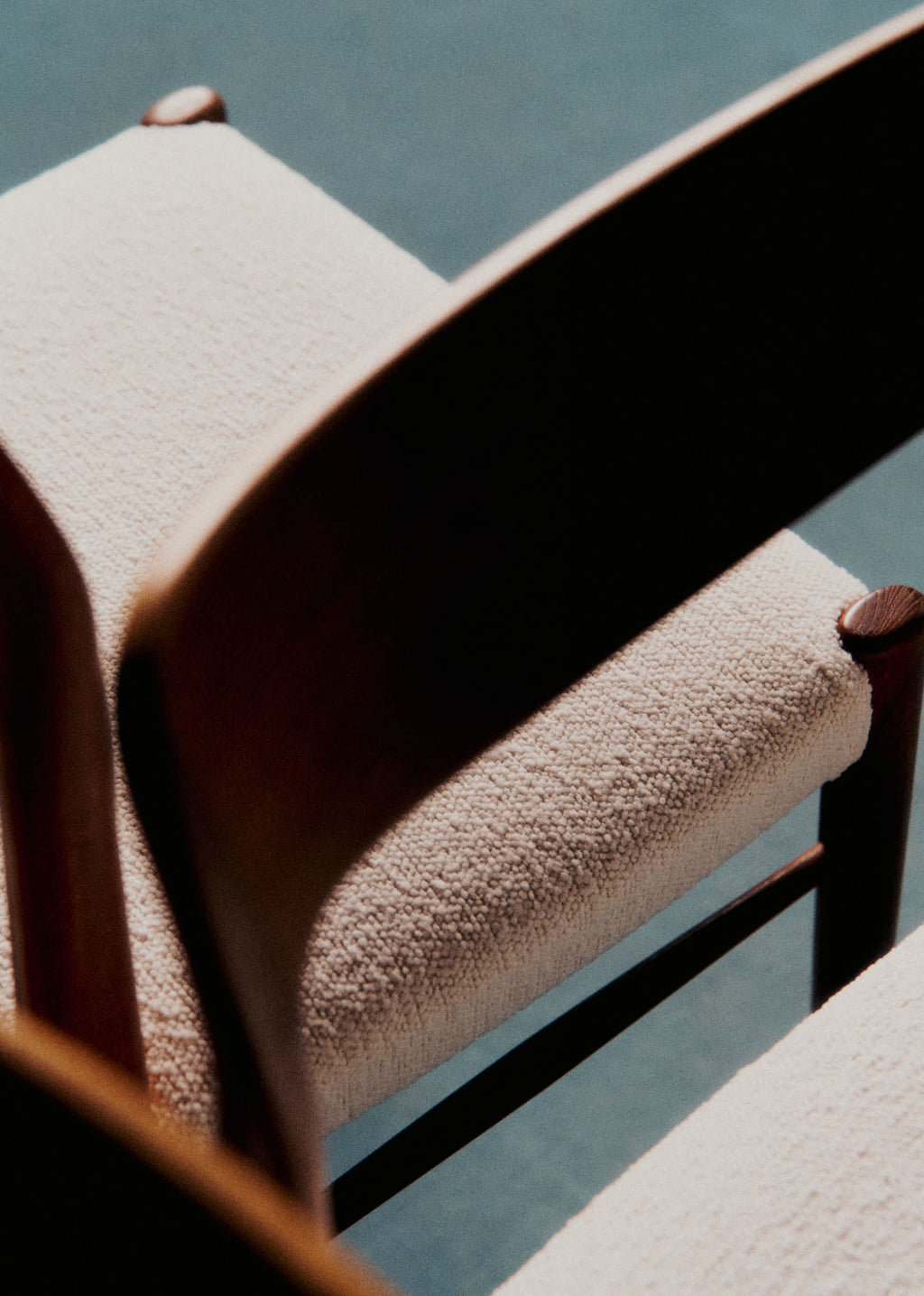 Lot de 4 chaises vintage dossier courbé - Bois