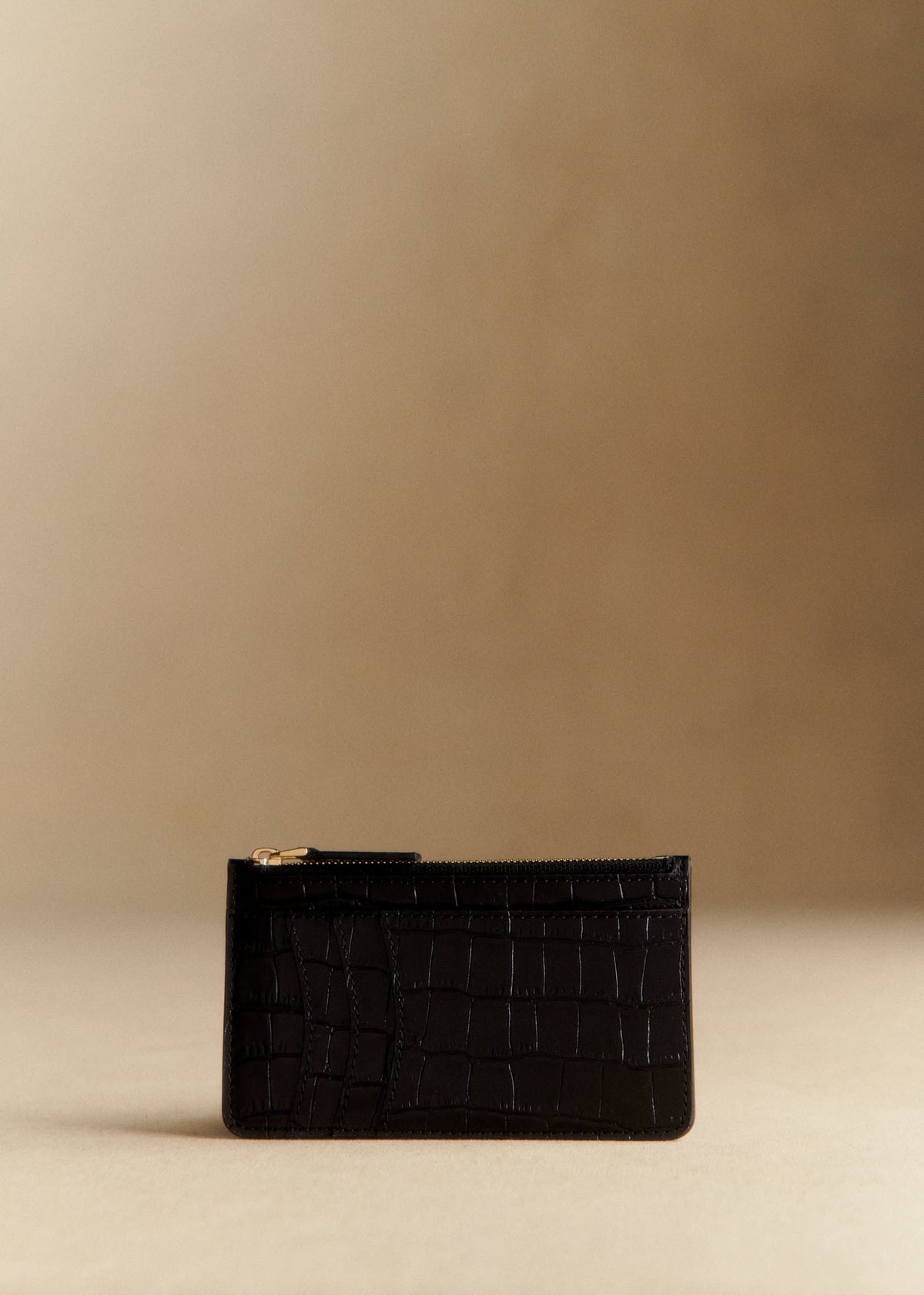 Porte-cartes Grand Alfred - Noir Croco