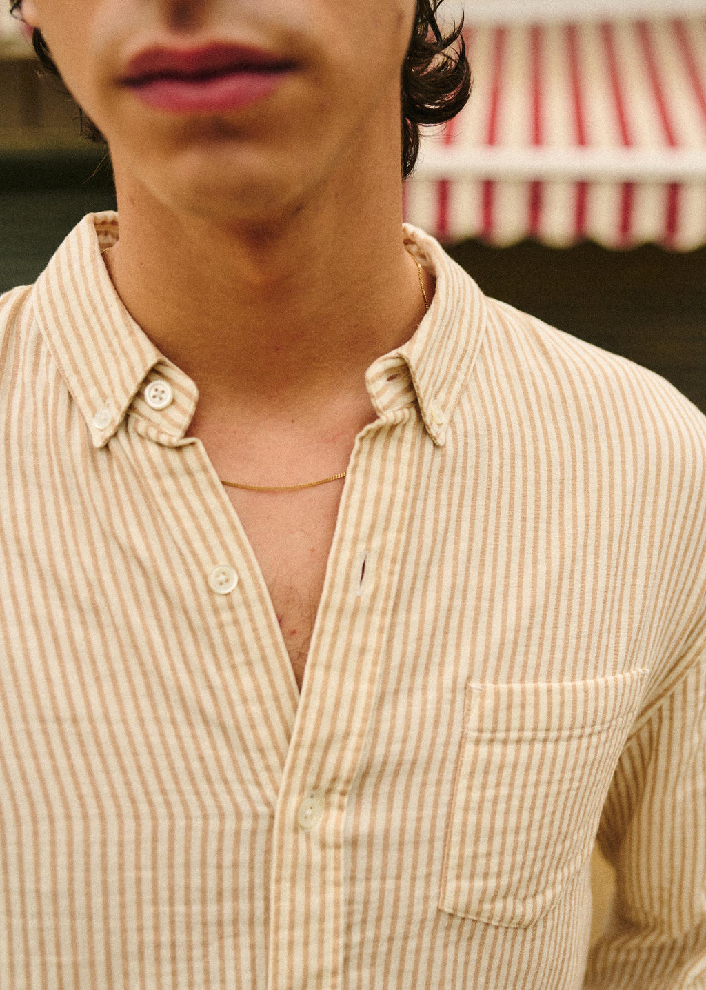 Chemise Luke - Rayures Écru / Beige