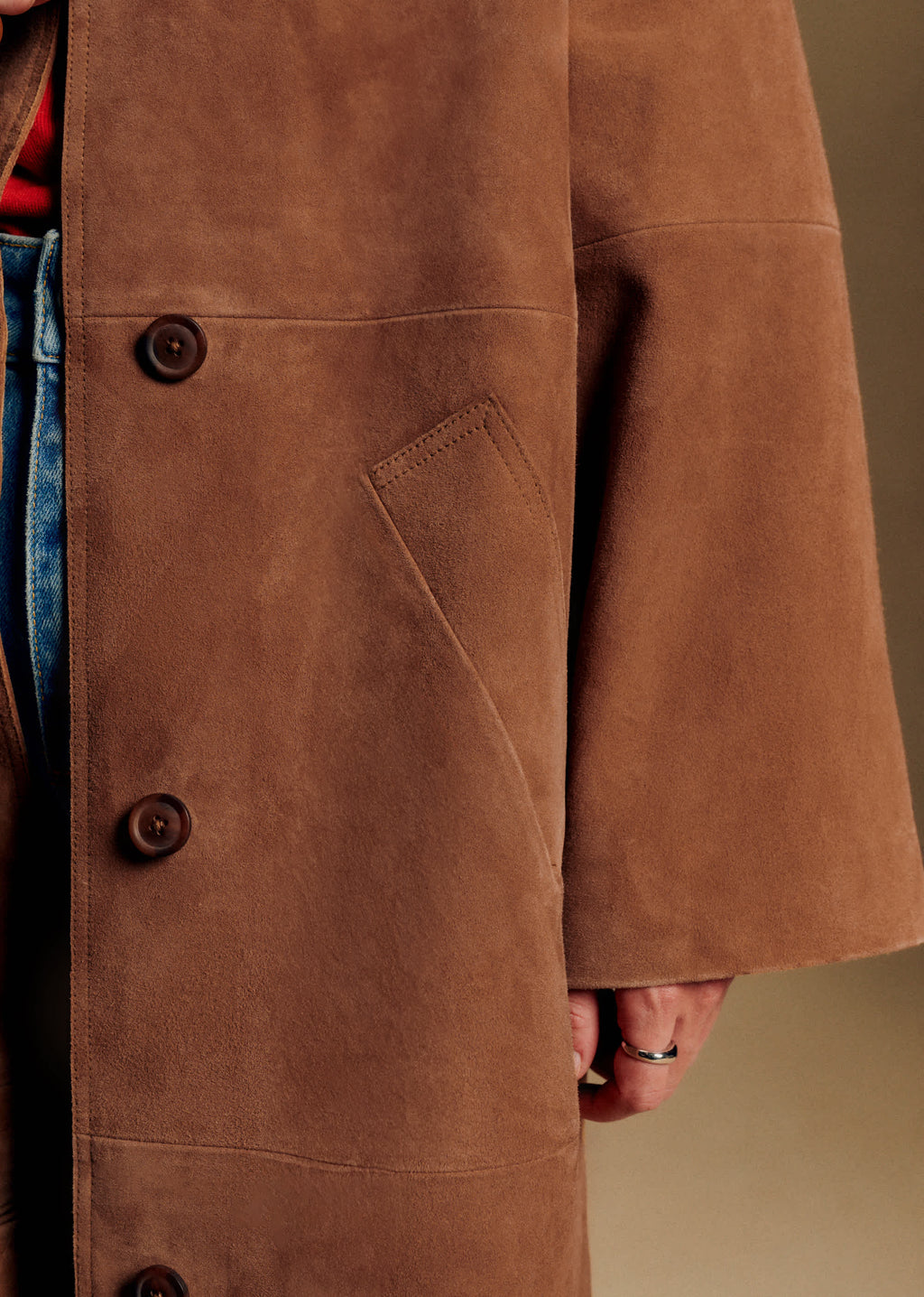 Manteau Clyde - Camel Daim