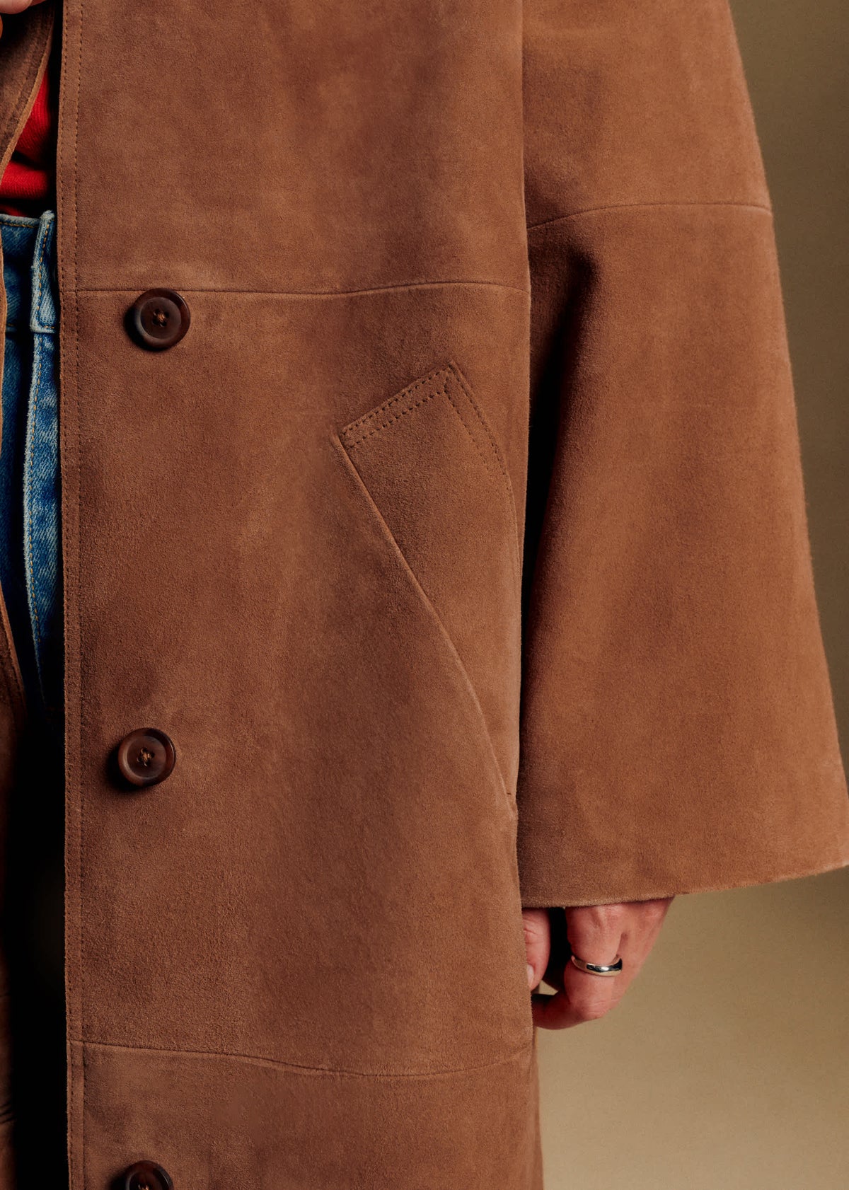 Manteau Clyde - Camel Daim