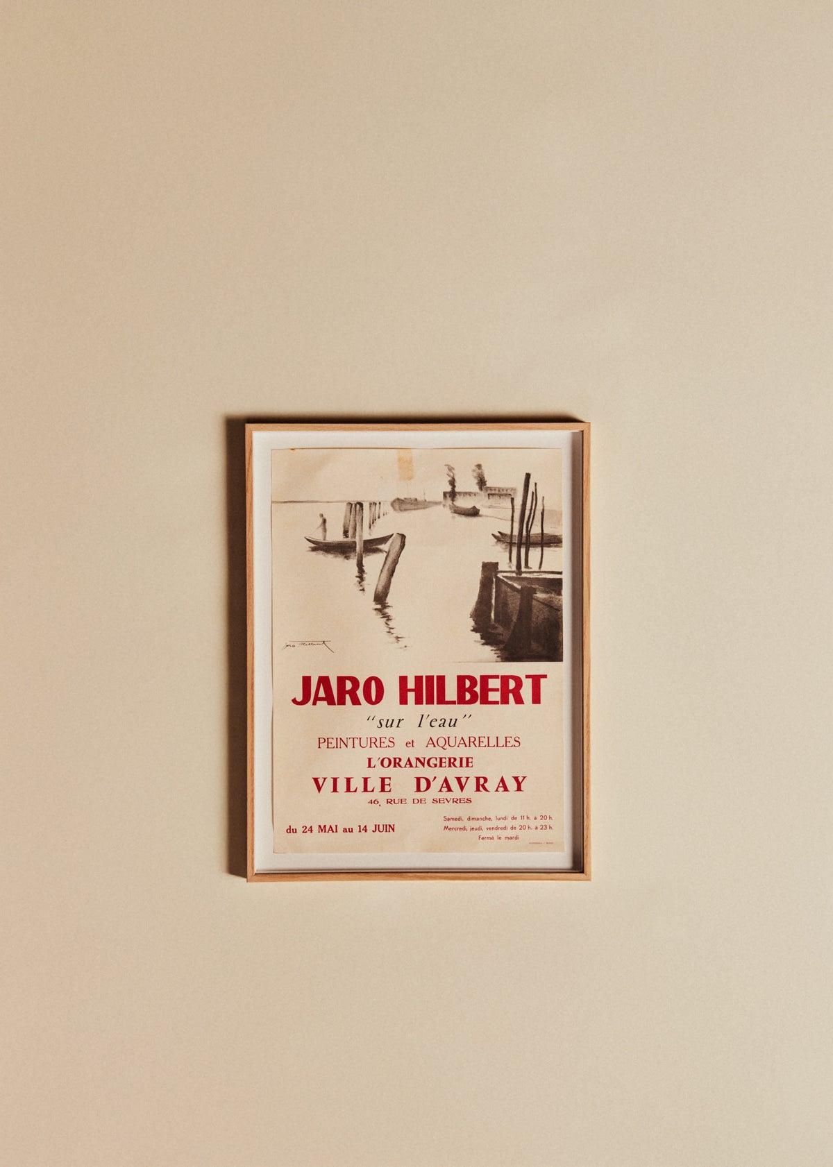 Affiche Jaro-Hilbert, Sur l'eau - 42,5 x 56,5 cm