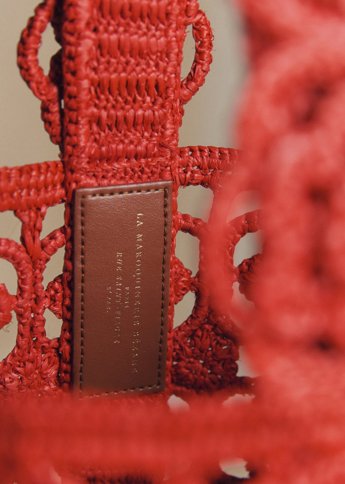 Panier Marcia - Raphia Rouge