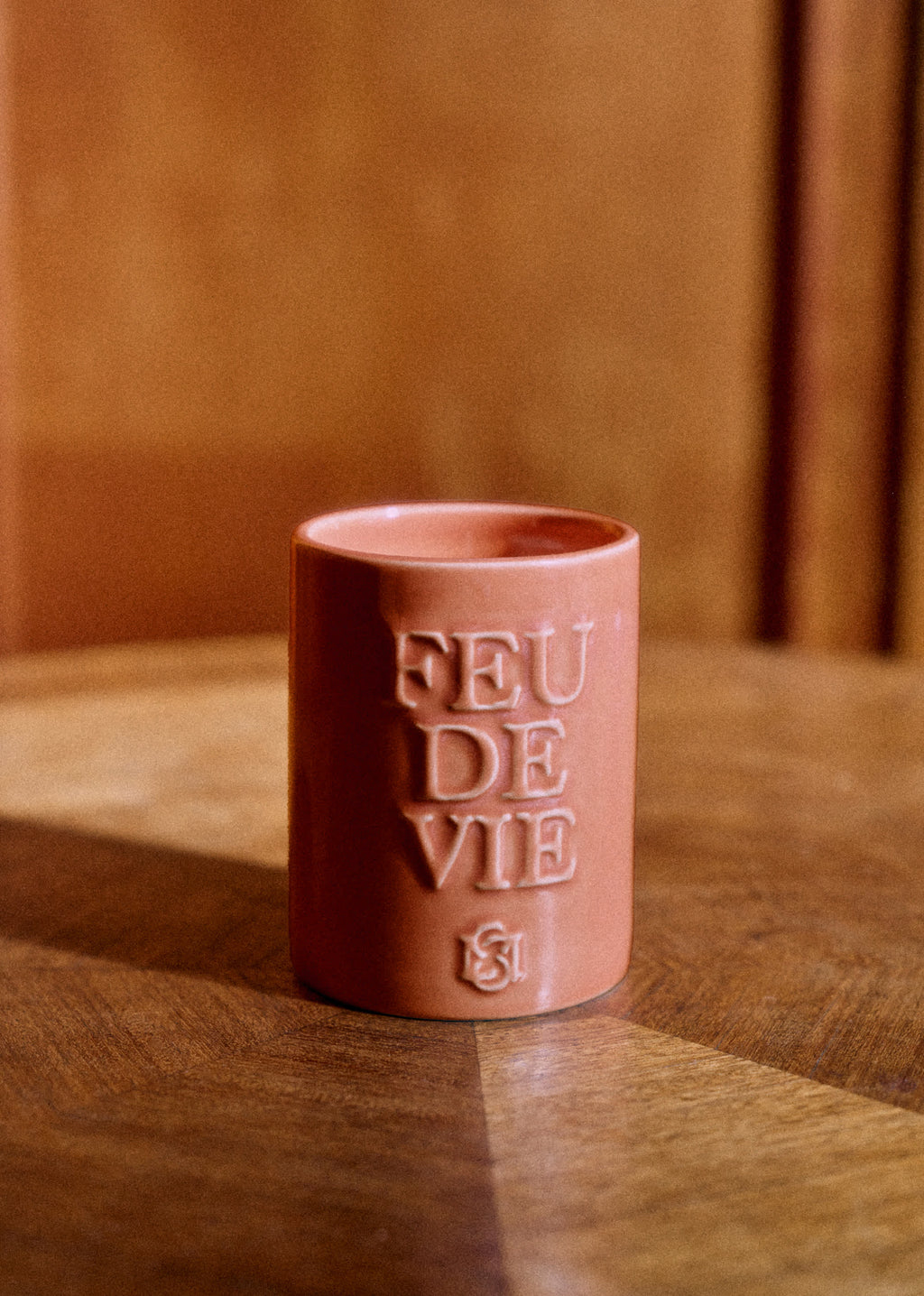 Bougie Feu de vie - La Fleur - Rose Amalfi