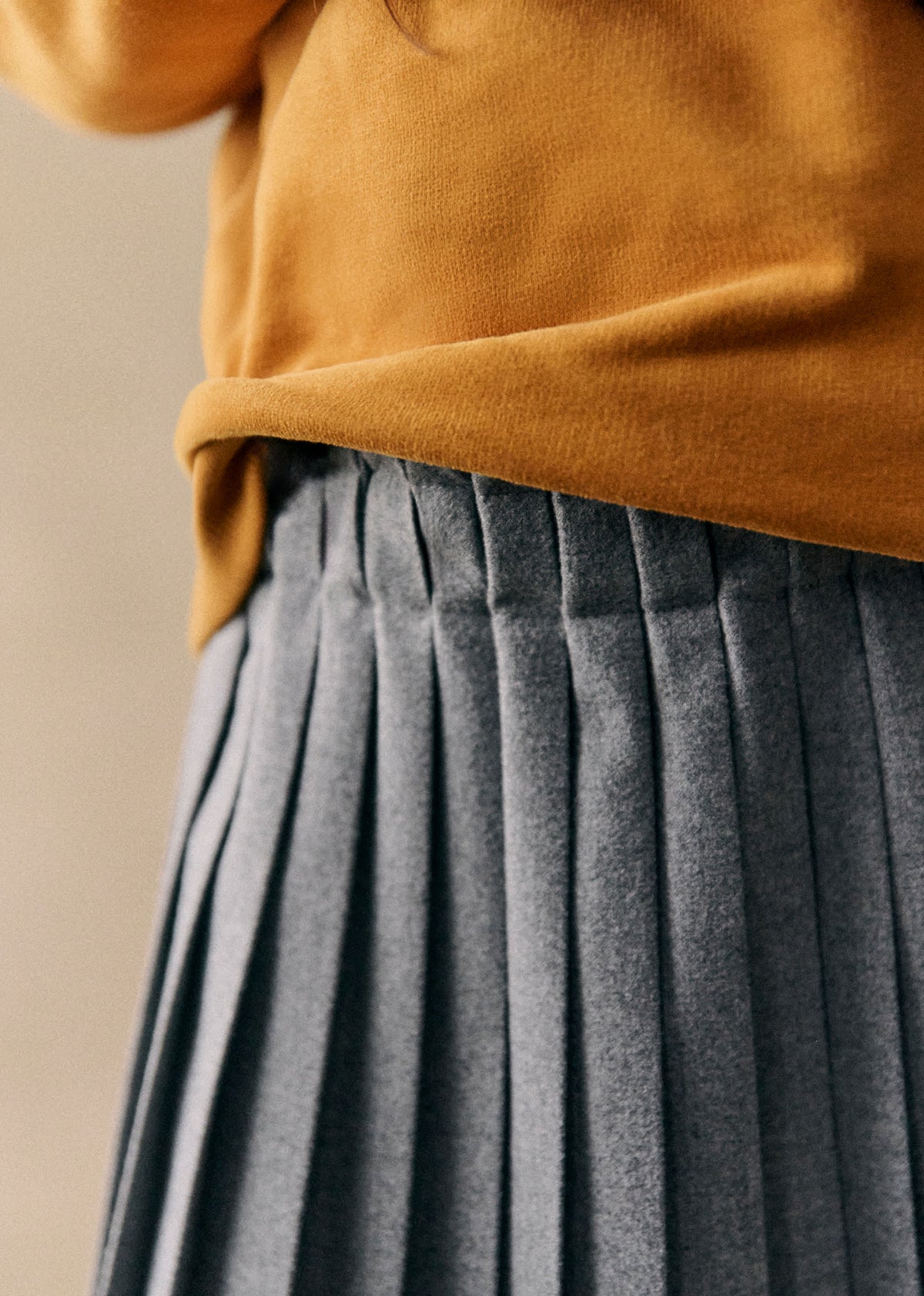 Jupe Charlotte - Flanelle Gris Chiné