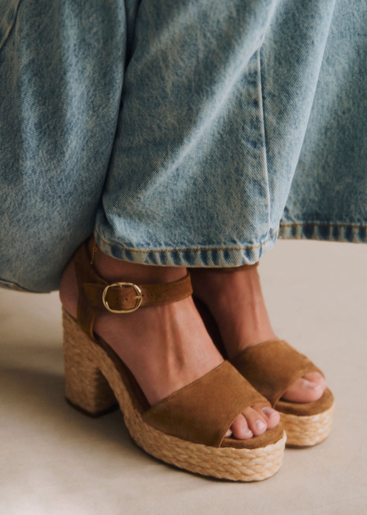 Sandales High Dorothée - Taupe Kaki