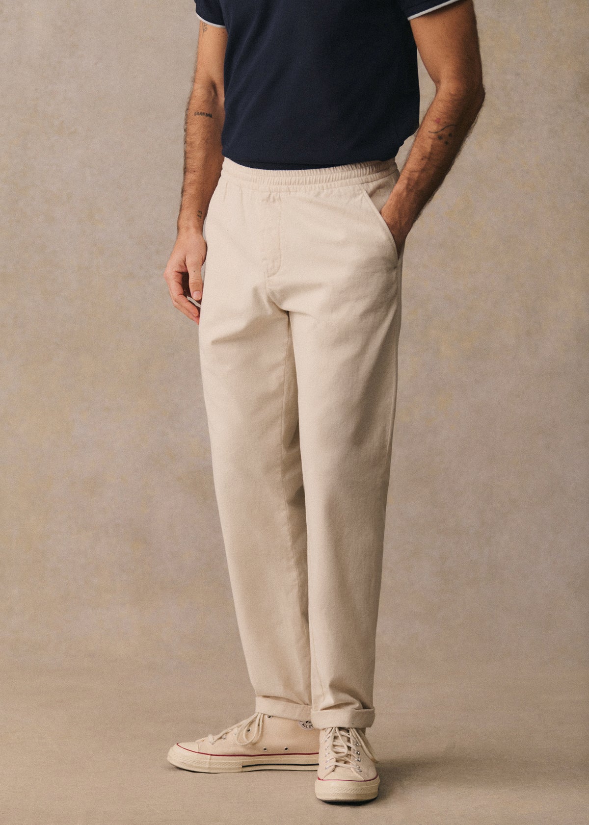 Pantalon Danny Coton Lin - Naturel