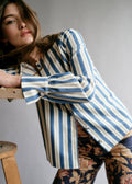 Chemise Celeste - Rayures Maggie Bleu - Création Solidaire