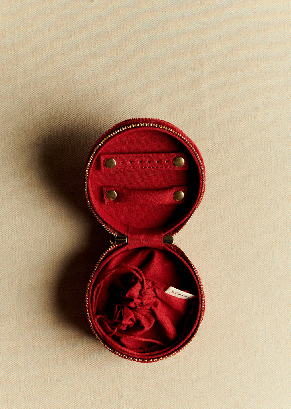 Écrin à bijoux velours milleraie - Rouge