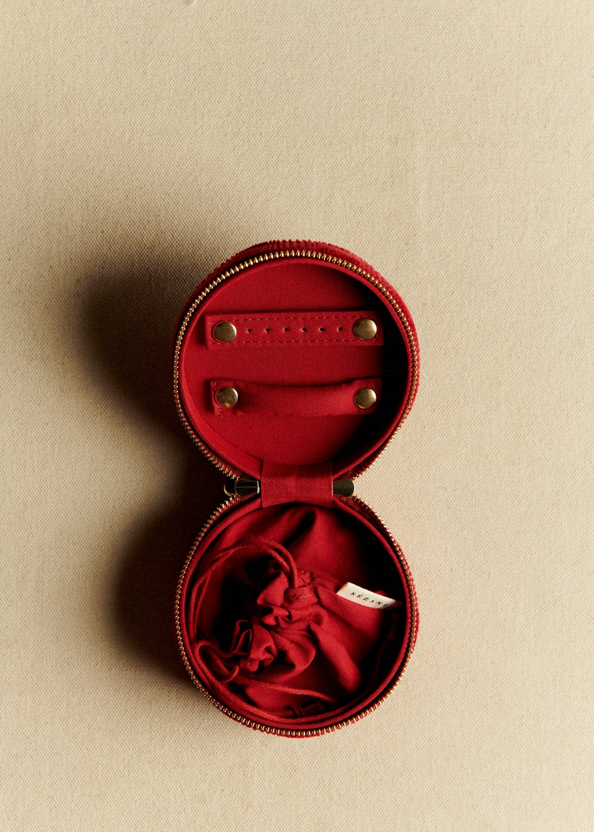 Écrin à bijoux velours milleraie - Rouge