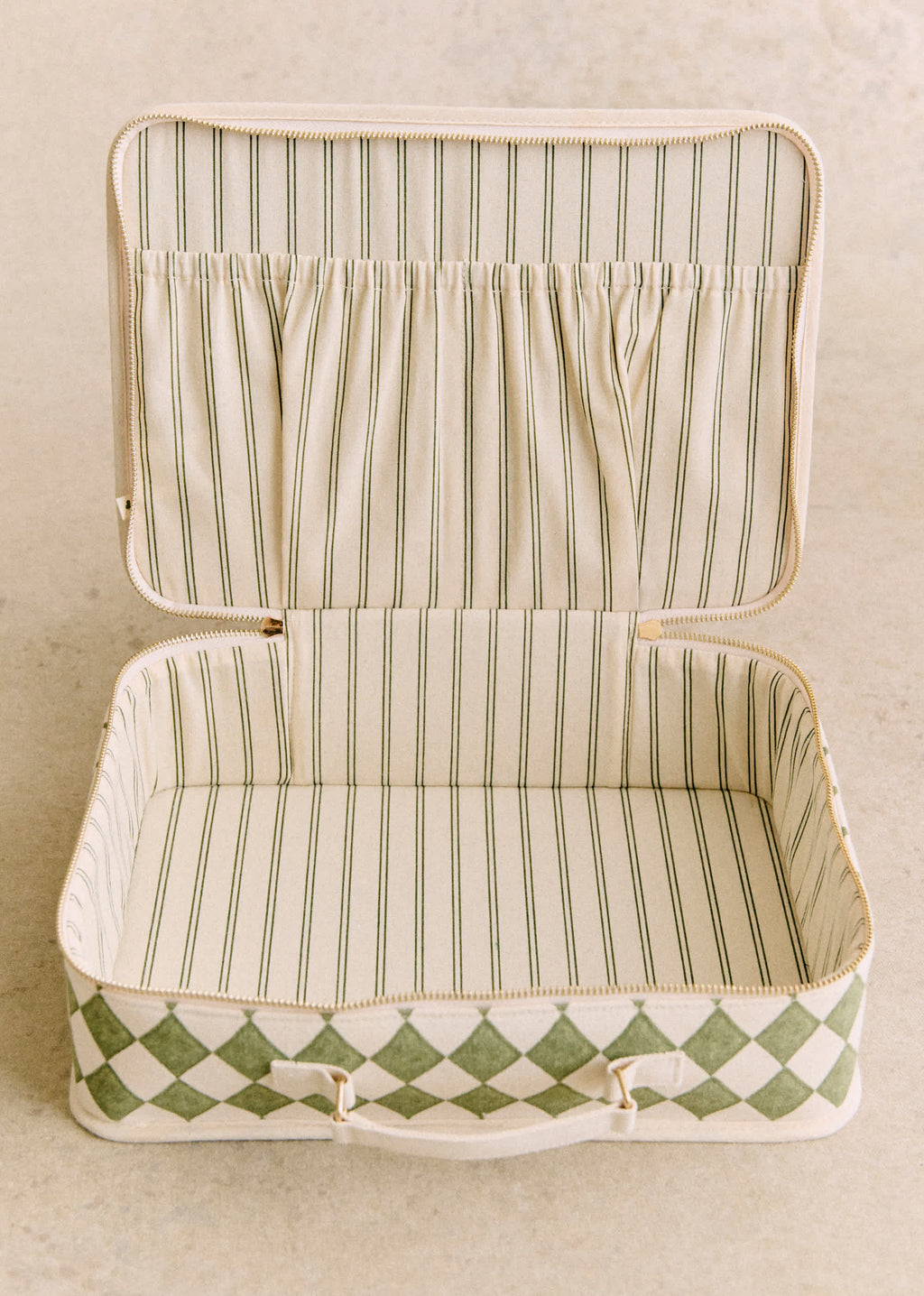 Valisette damier - Imprimé damier vert