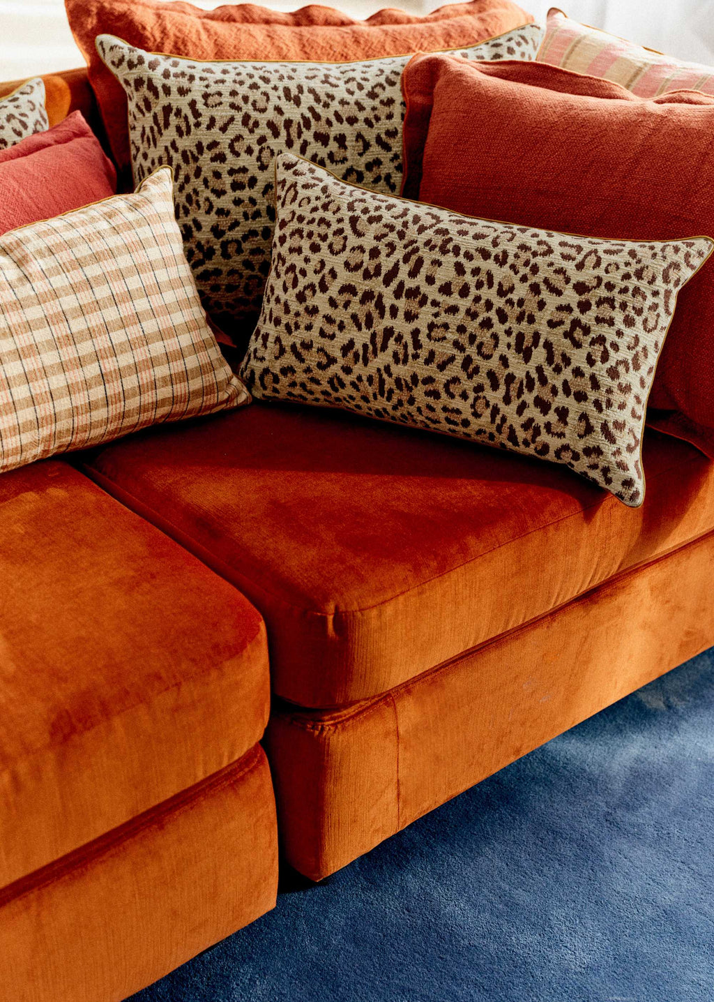 Coussin Jacquard - Petit modèle - Léopard Écru et Café