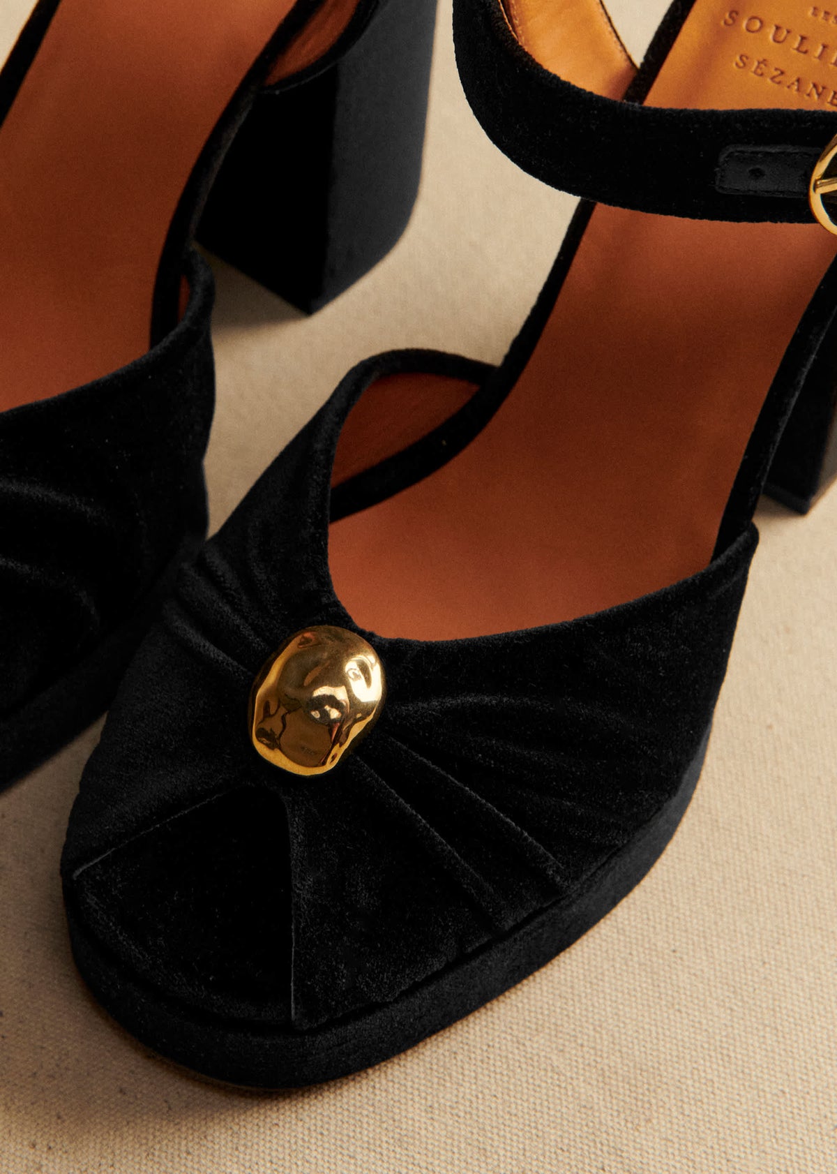 Sandales High Marjolaine - Noir Velours