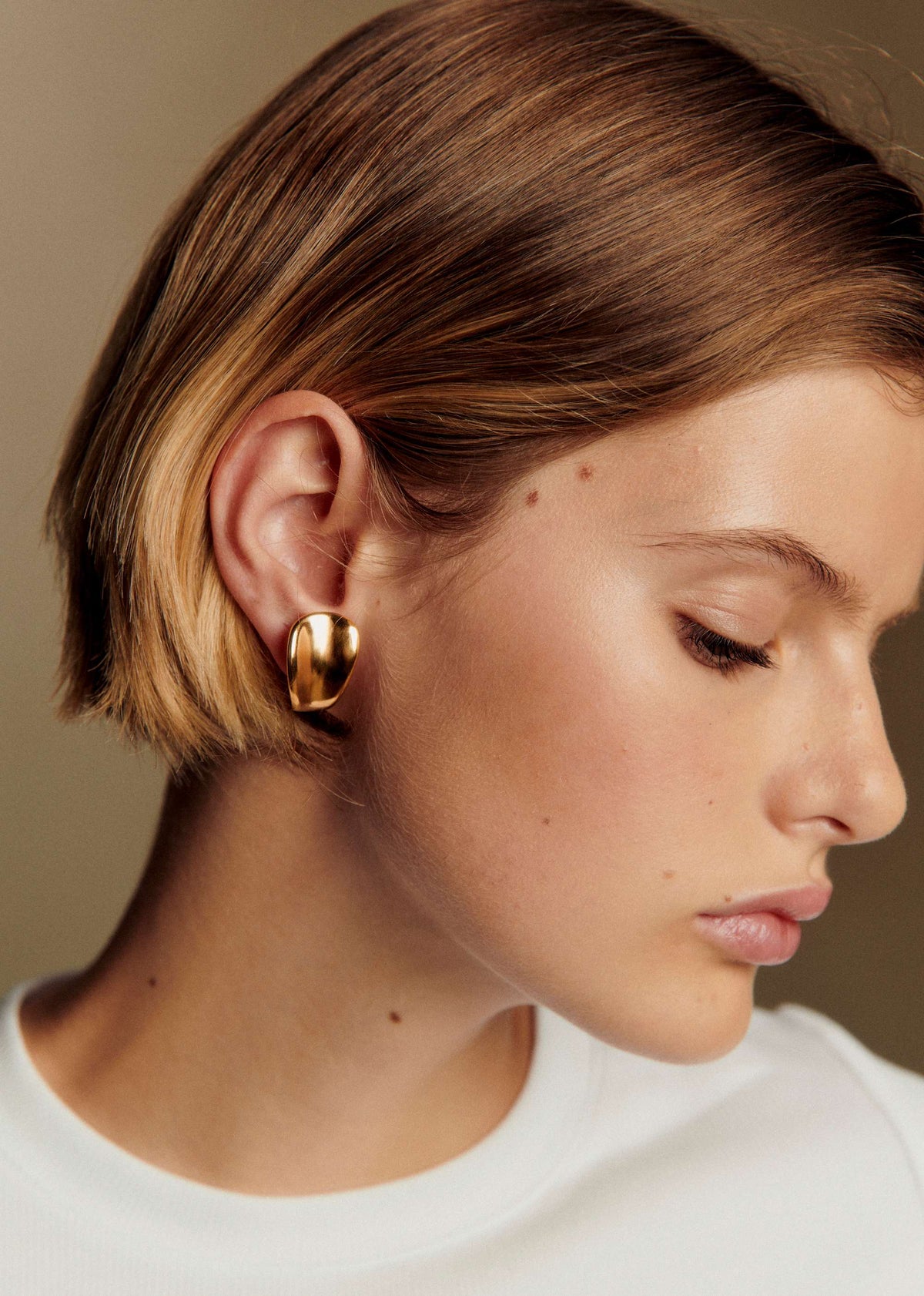 Boucles d'oreilles Orphée - Doré
