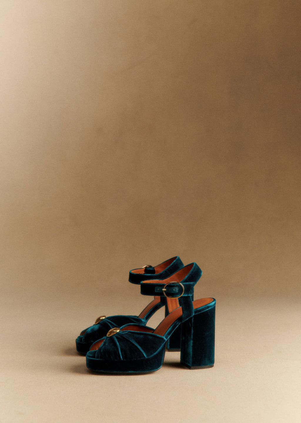Sandales High Marjolaine - Bleu Velours