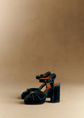 Sandales High Marjolaine - Bleu Velours