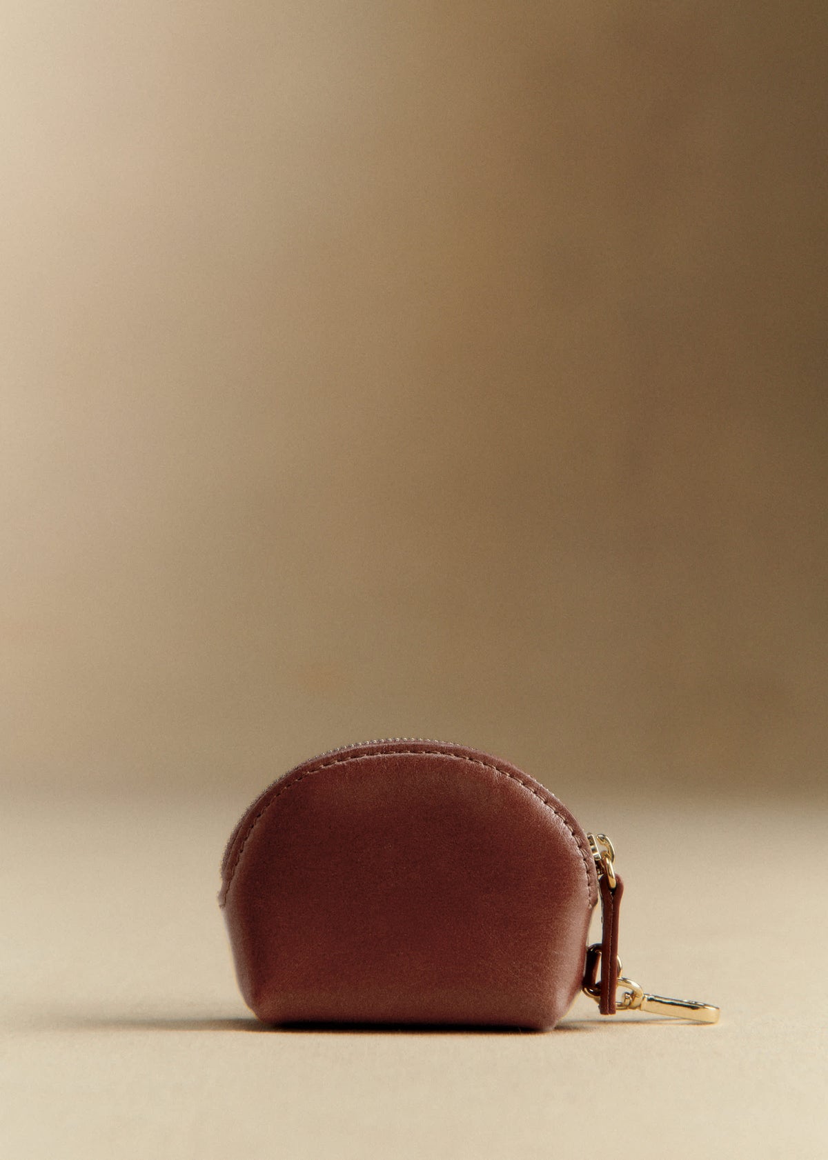 Porte-clés Sacha - Cuir Naturel Lisse