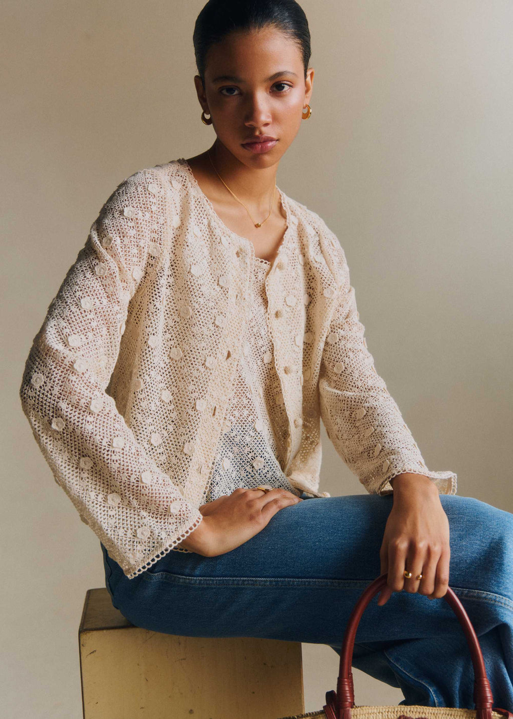 Chemise Nora - Guipure Unie Ecru