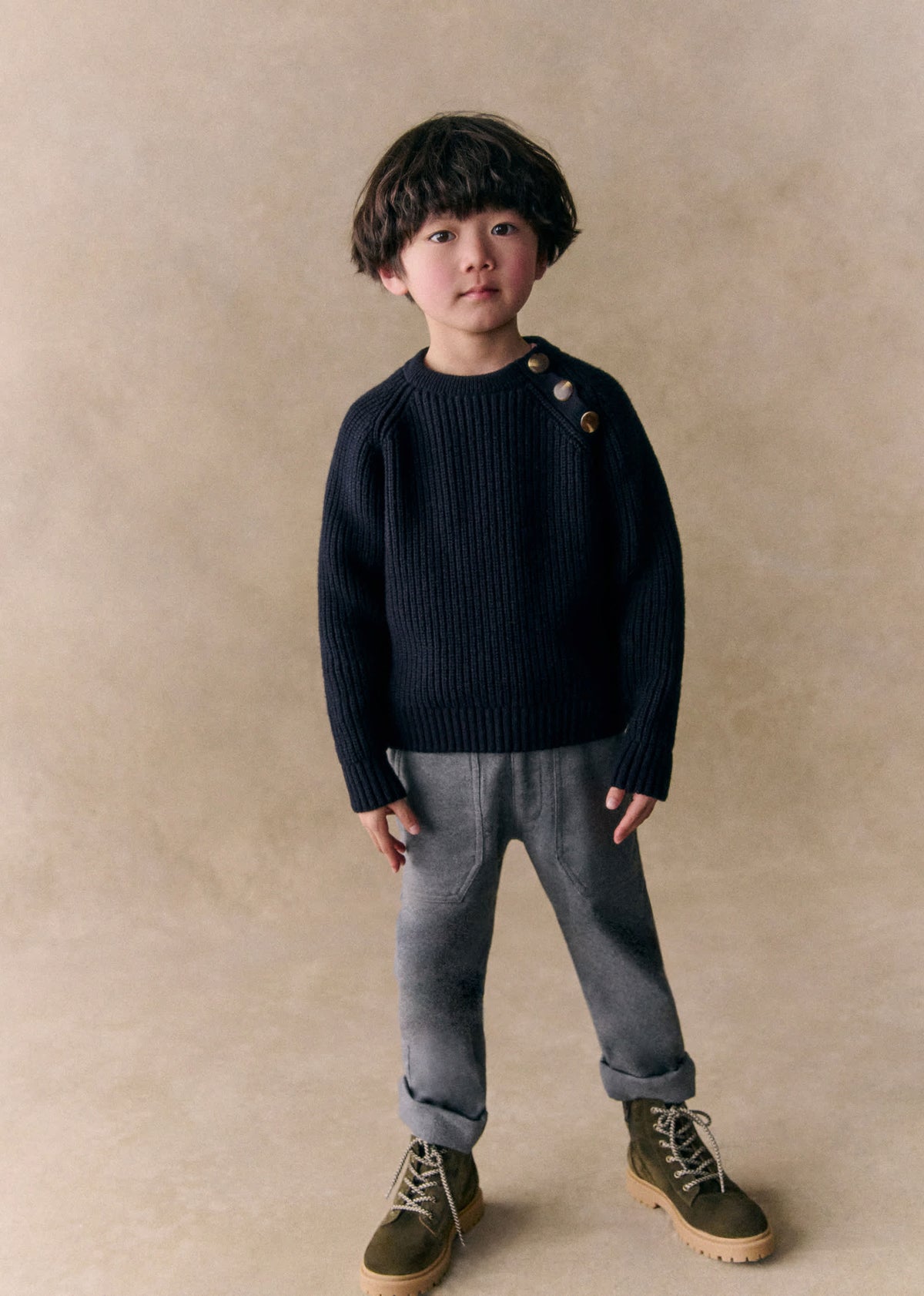 Pantalon Gaby - Flanelle Gris Chiné