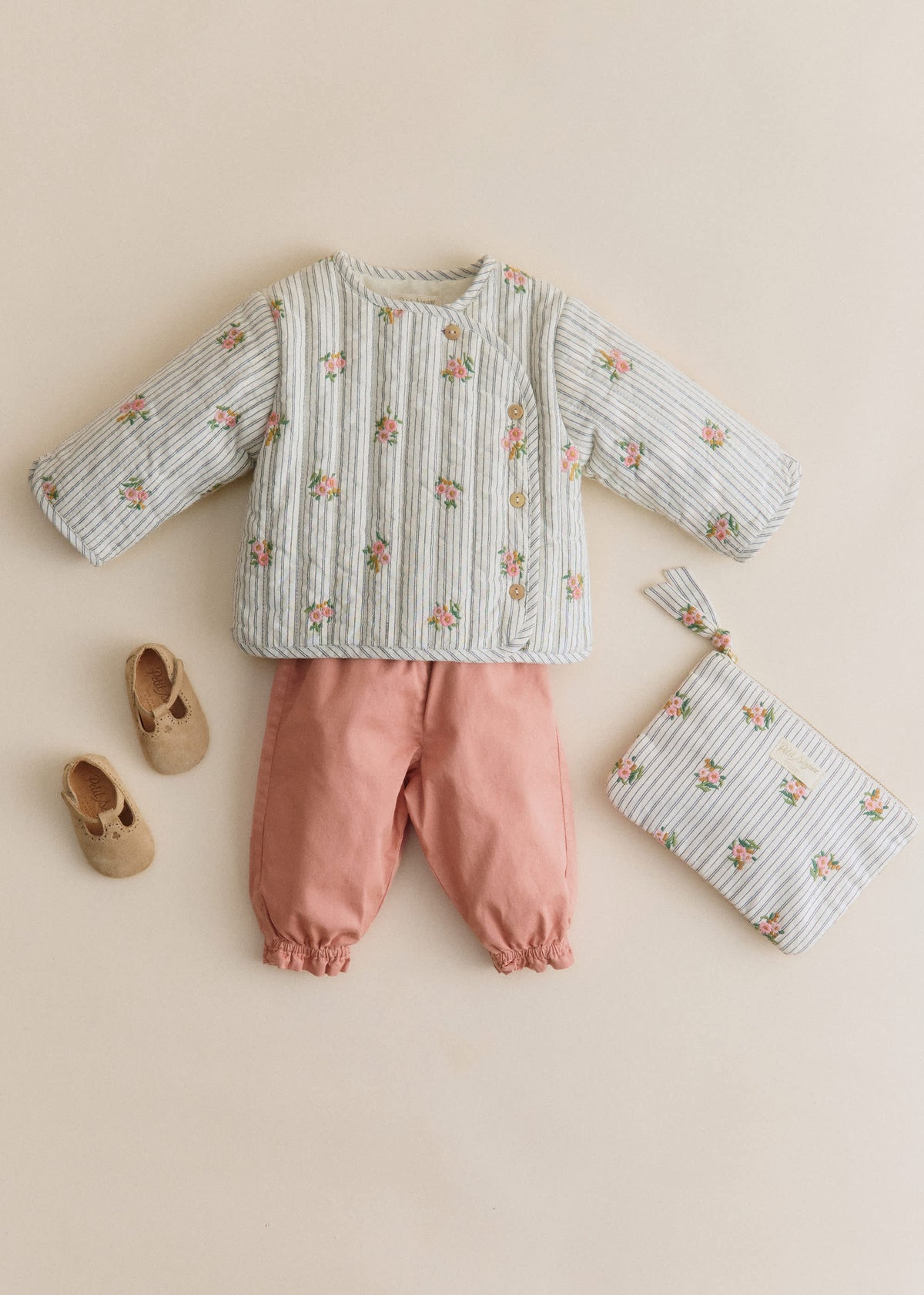 Veste Fanny - Rayures Broderies Fleurs