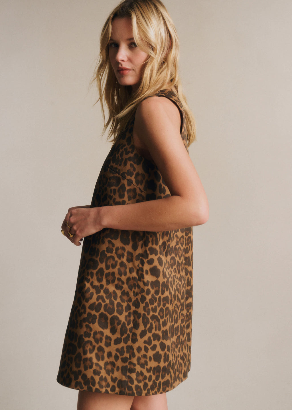 Robe Nicia - Imprimé Winter Leopard Camel