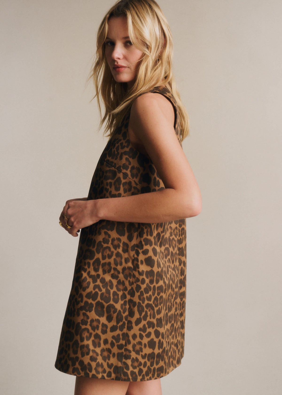 Robe Nicia - Imprimé Winter Leopard Camel