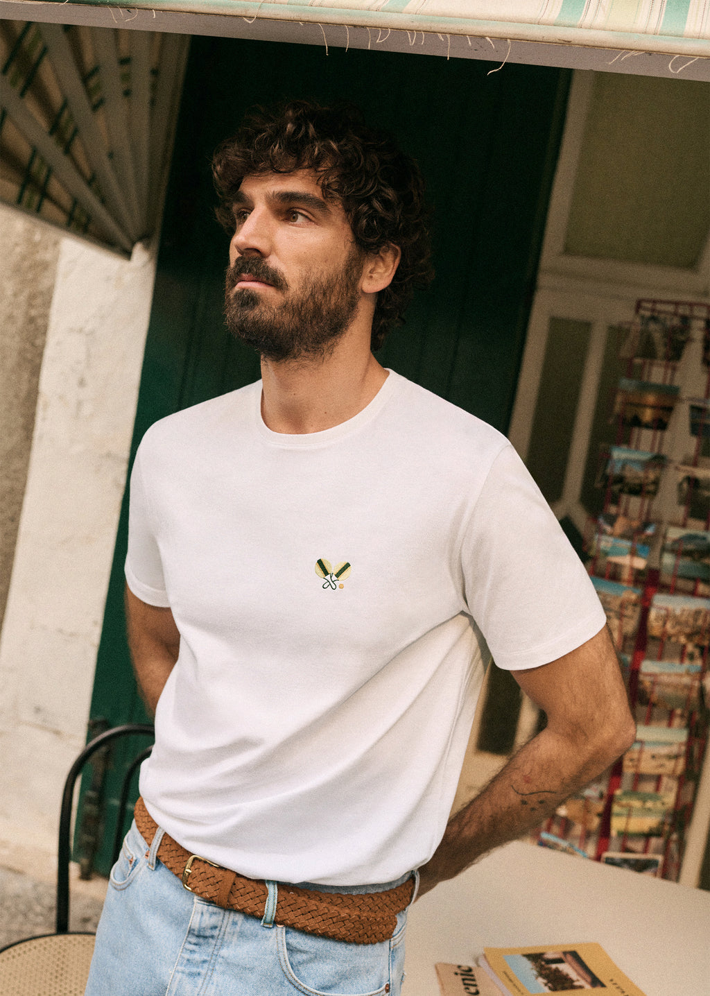T-Shirt Raquettes de Plage - Blanc