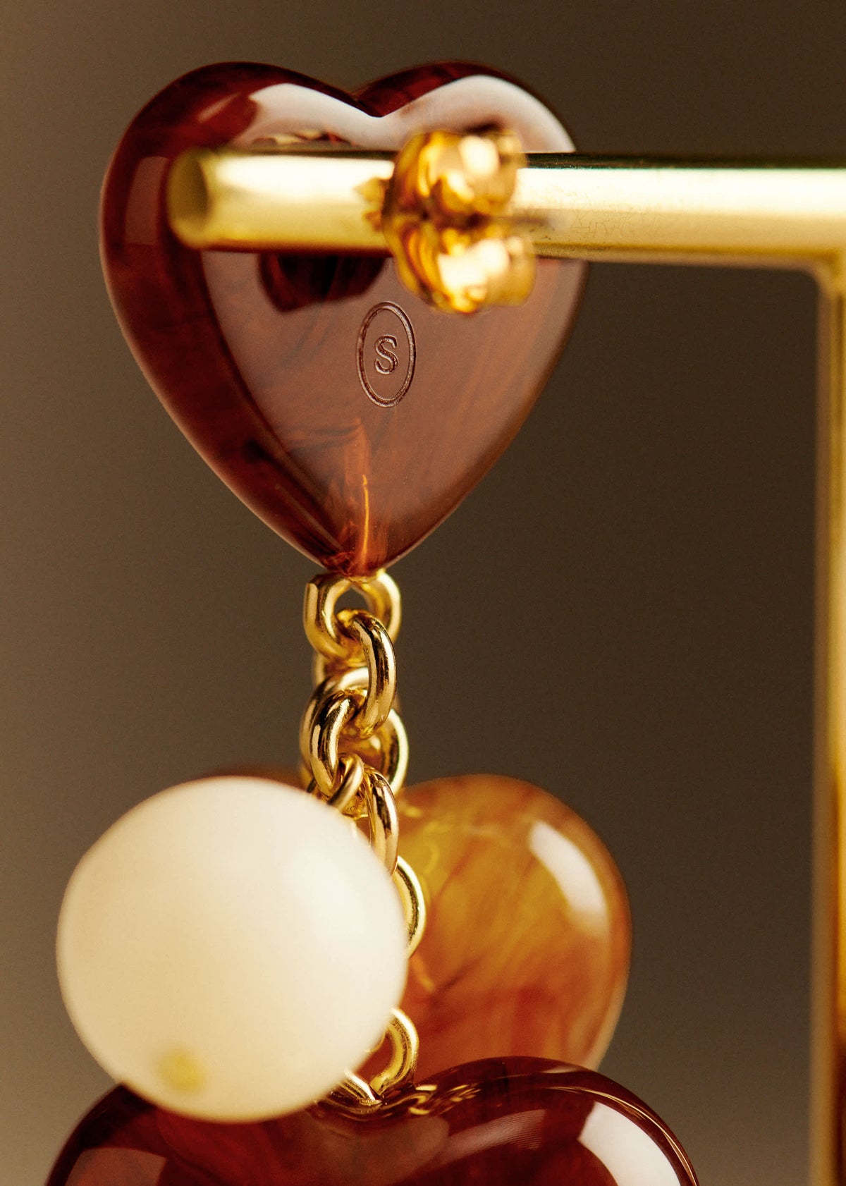 Boucles d'oreilles Freya - Brun Multi