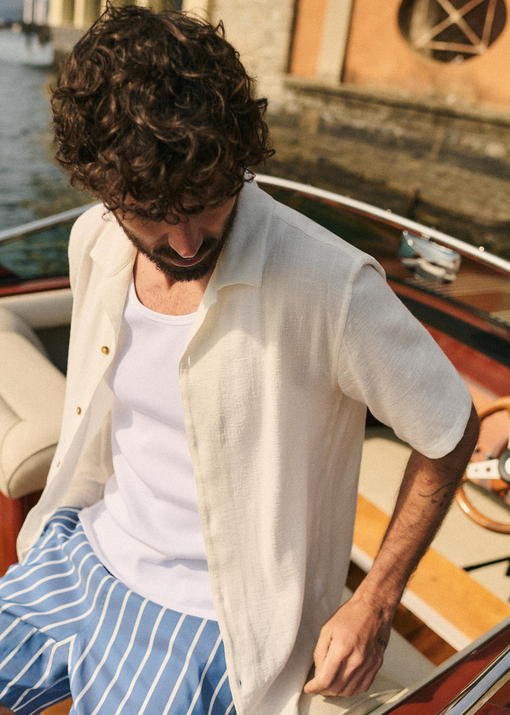 Chemise Holt Coton Lin - Blanc