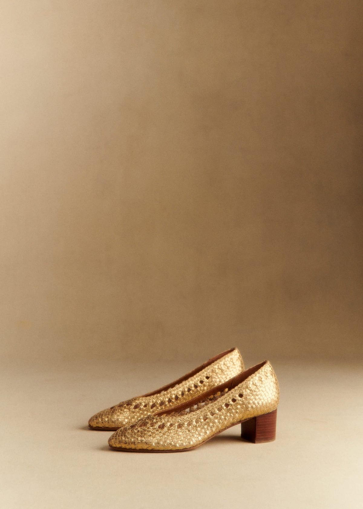 Escarpins Anya - Doré Lisse Tressé