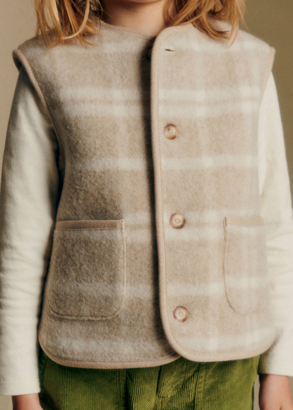 Veste Fred - Carreaux Beige Écru
