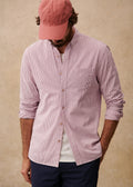 Chemise Charlie Seersucker - Blanc / Bordeaux