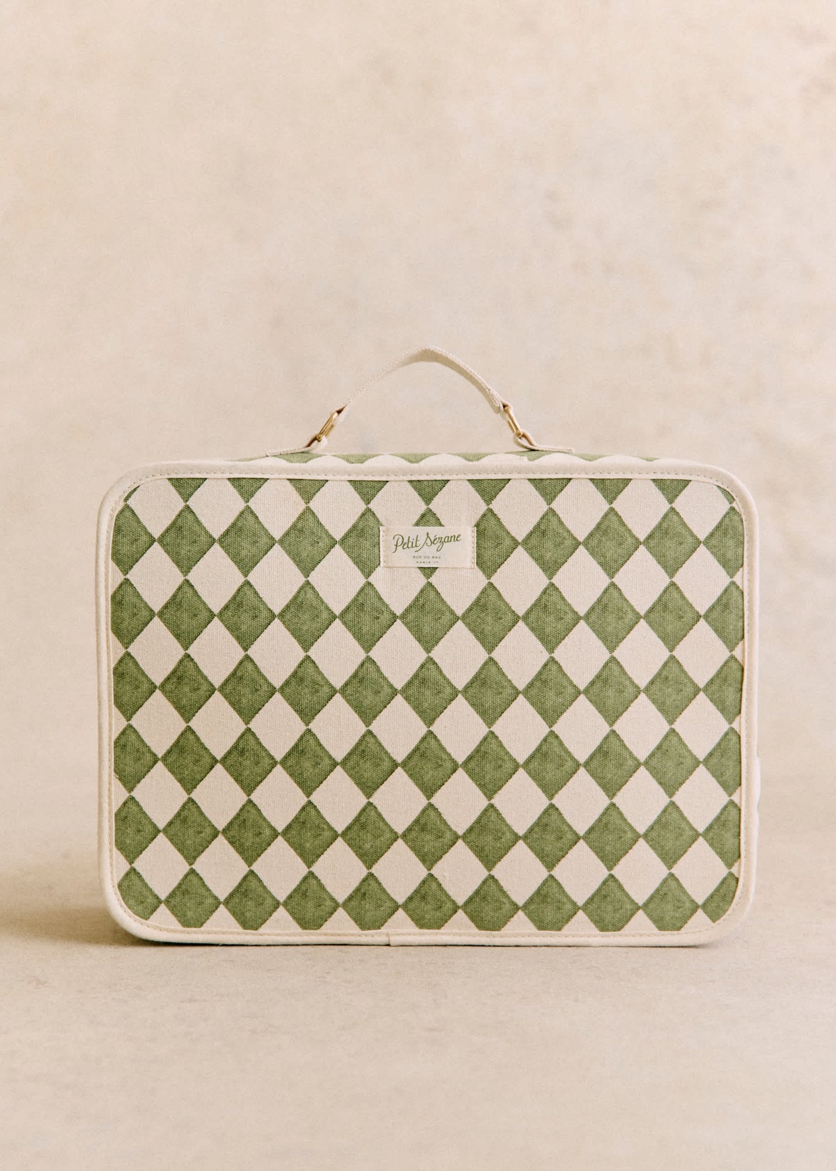Valisette damier - Imprimé damier vert