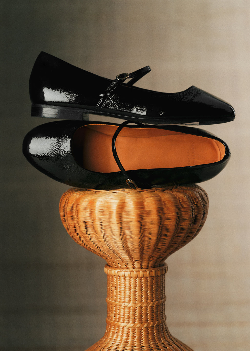 Ballerines Low Méline - Noir Vernis
