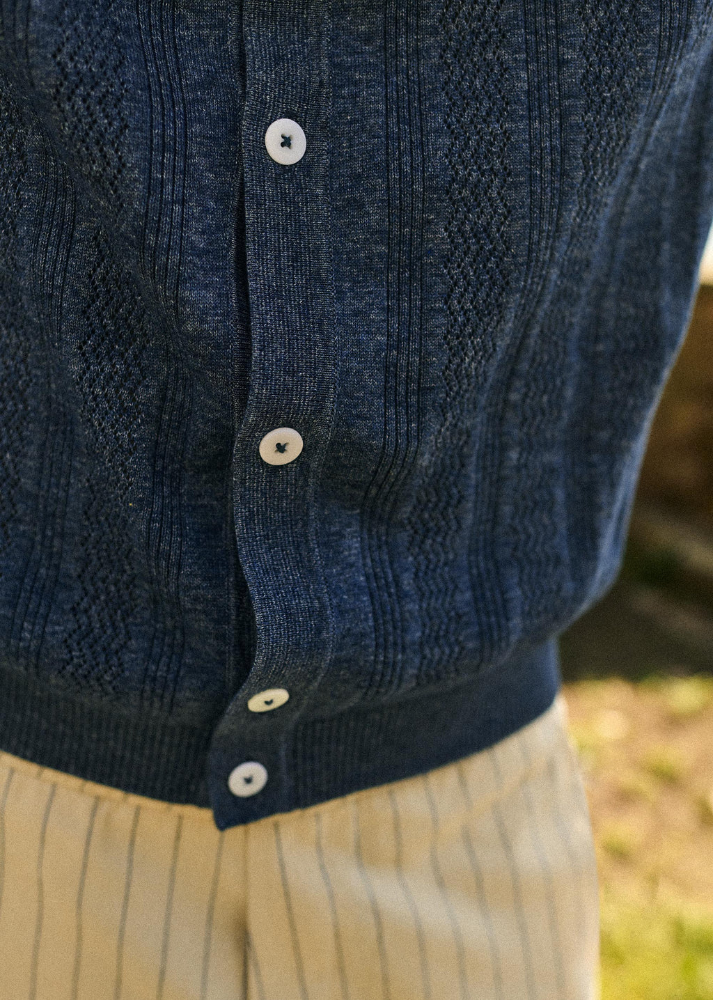 Chemise Maille Jill - Bleu Chiné