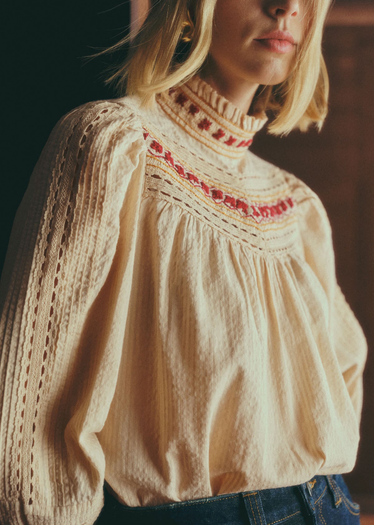 Blouse SATYA - Ecru Multicolore