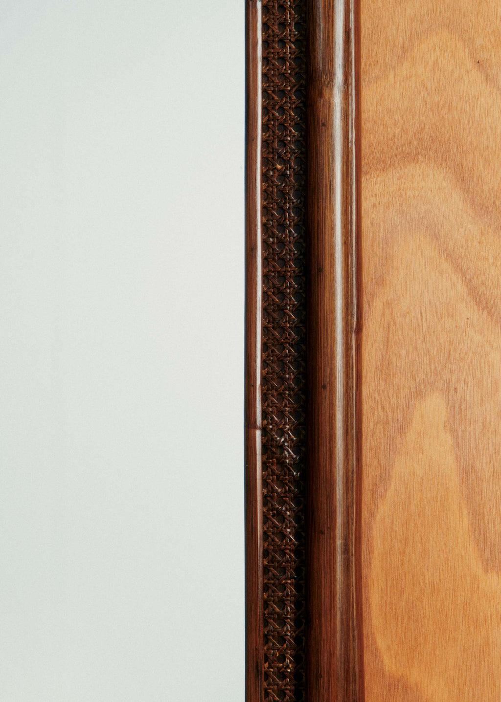 Miroir rotin vintage design américain - Rotin