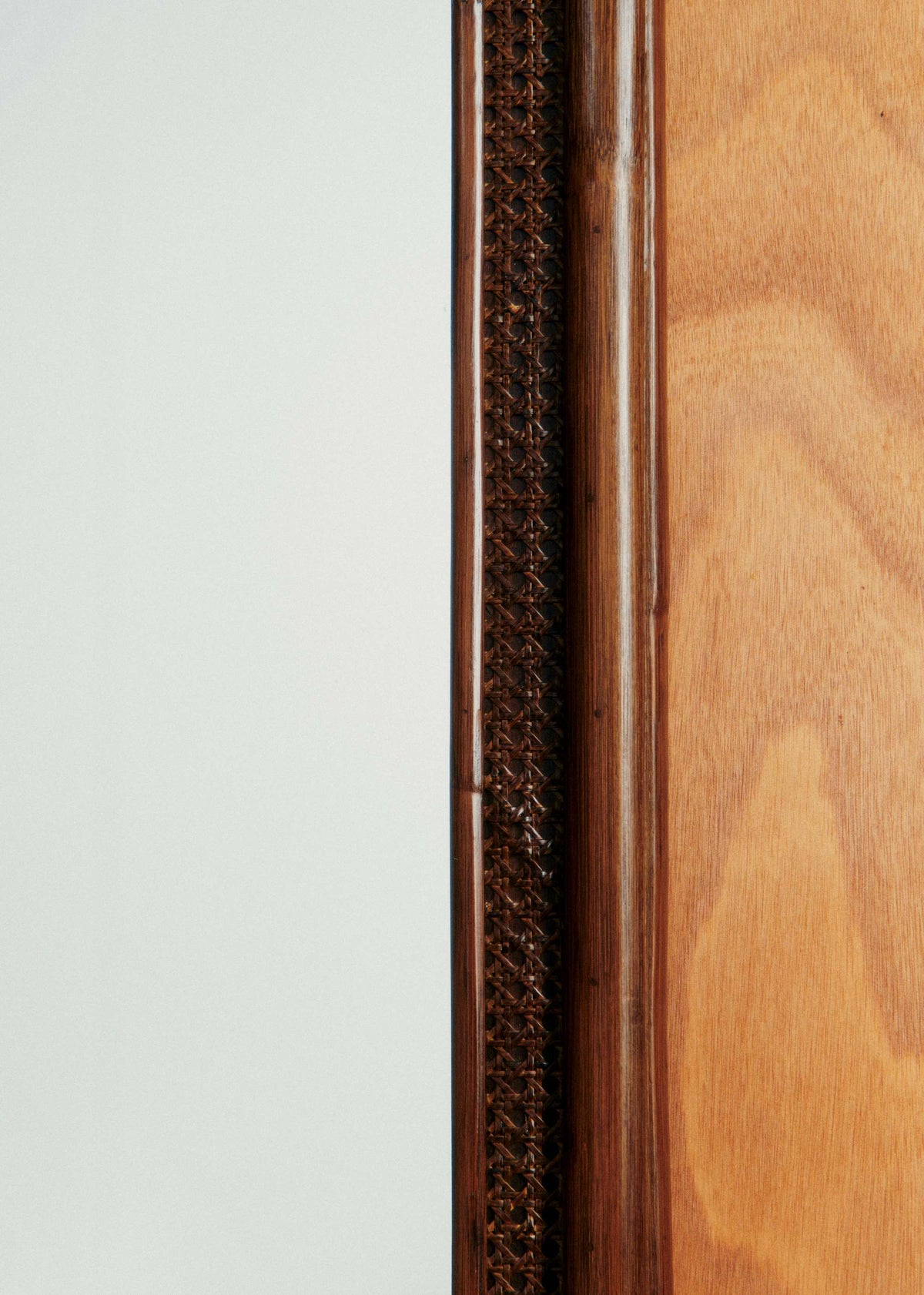 Miroir rotin vintage design américain - Rotin