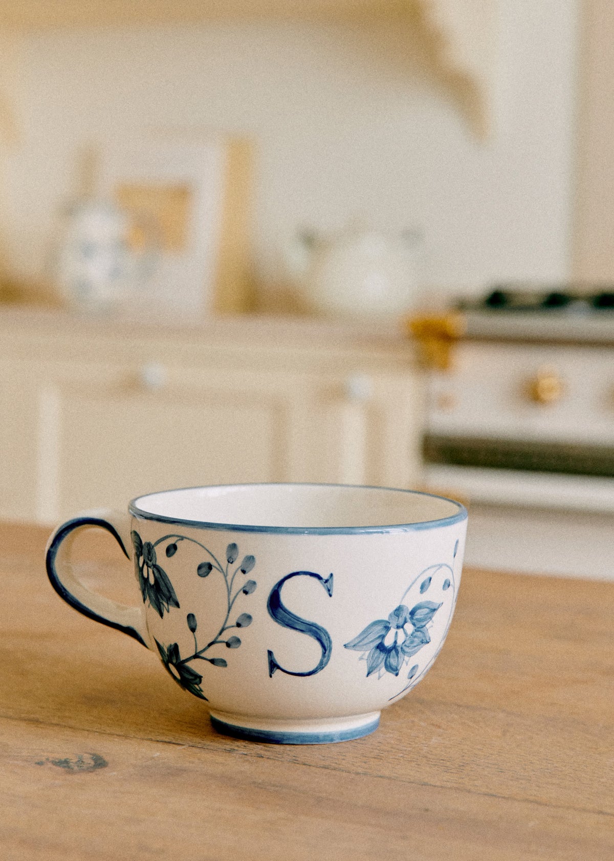 Tasse Poème - Bleu orage - Lettre S
