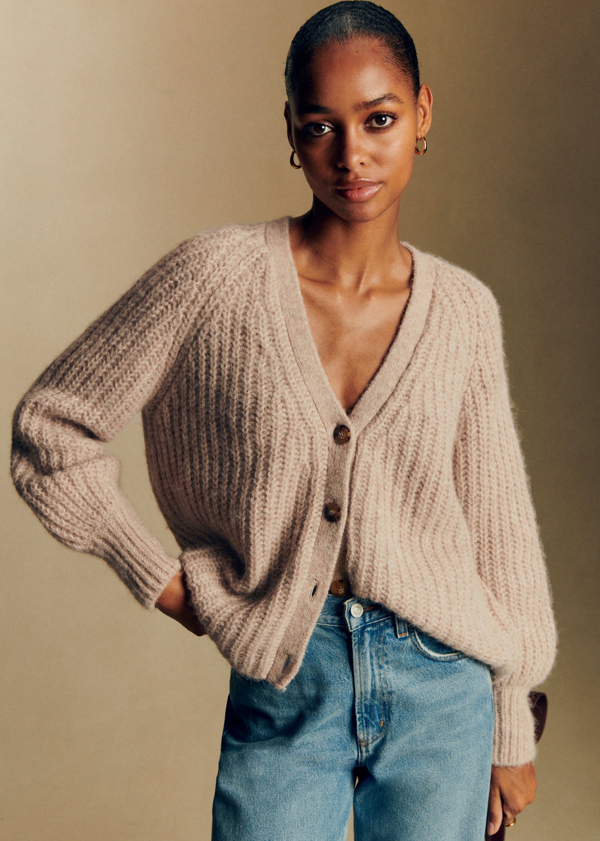 Gilet Basile - Beige Chiné Clair