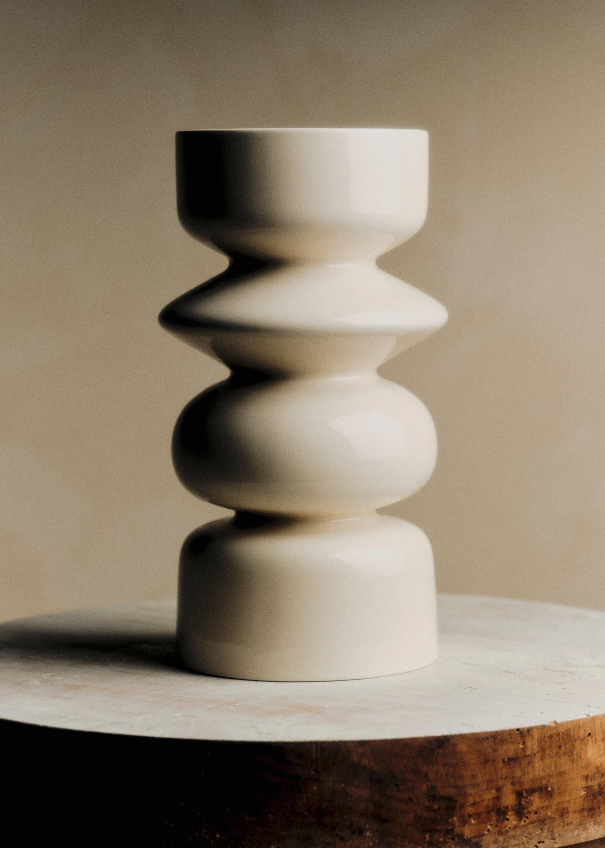 Vase Romie Objetti - Grand modèle - Ecru