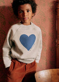 Sweat-Shirt La Chamade - Gris Chiné / Indigo