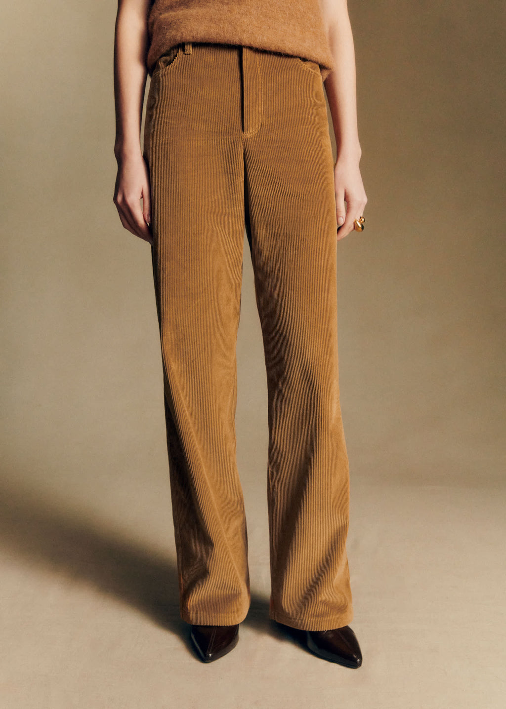 Pantalon Le Wide Leg - Sézane x Antoinette Poisson - Beige