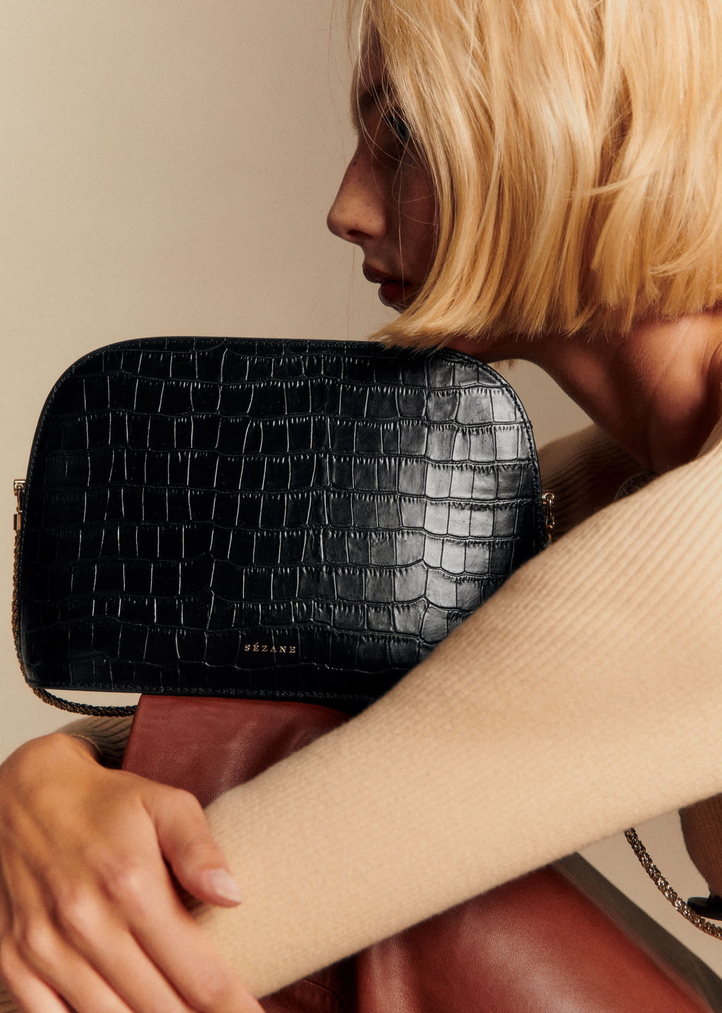 Sac Victor - Noir Croco